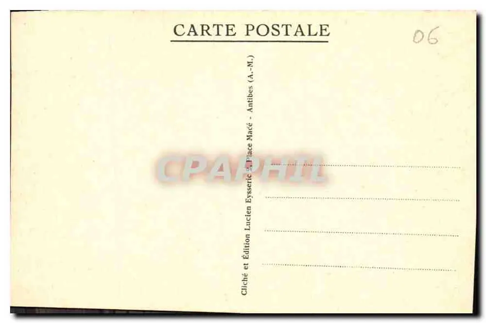 Hôtel du Cap d'Antibes — Das Pavillon Eden-Roc und die Tour de Graillon — Ausgabe Lucien Macé - Rückseite