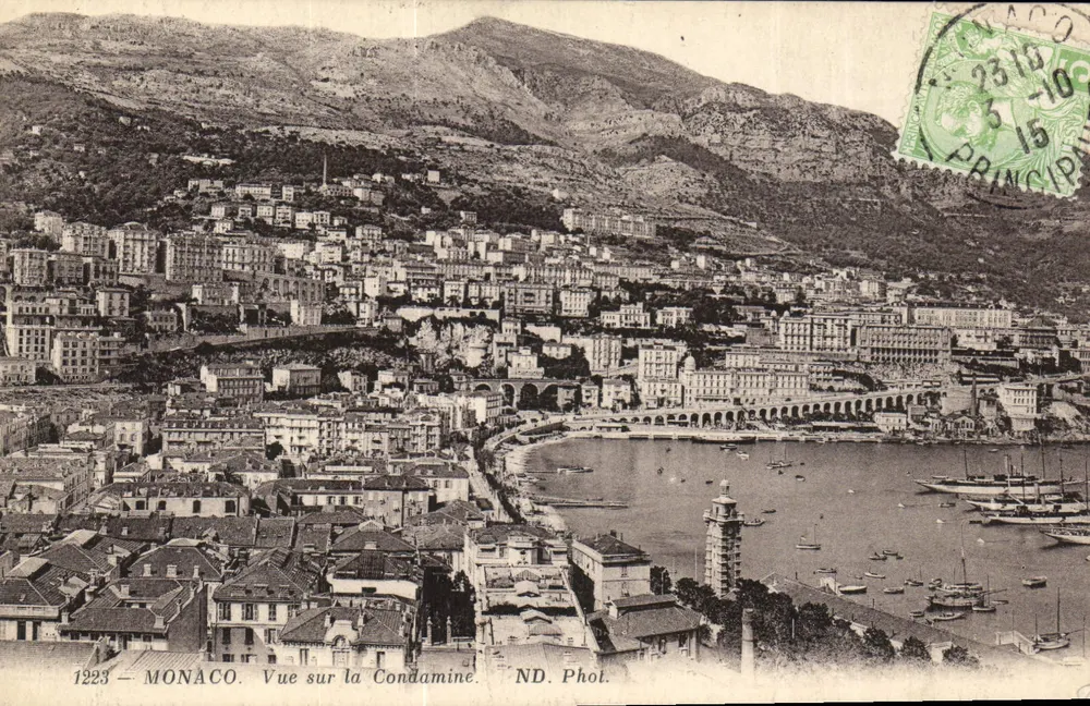Mônaco — Vista sobre a Condamine — ND. Fot. n°1223 - Frente