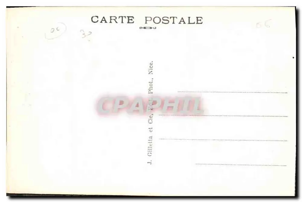 Nice - Rauba-Capeu - Terrasse do Sol — J. Gilletta e Cie, Nice, n°63 - Verso