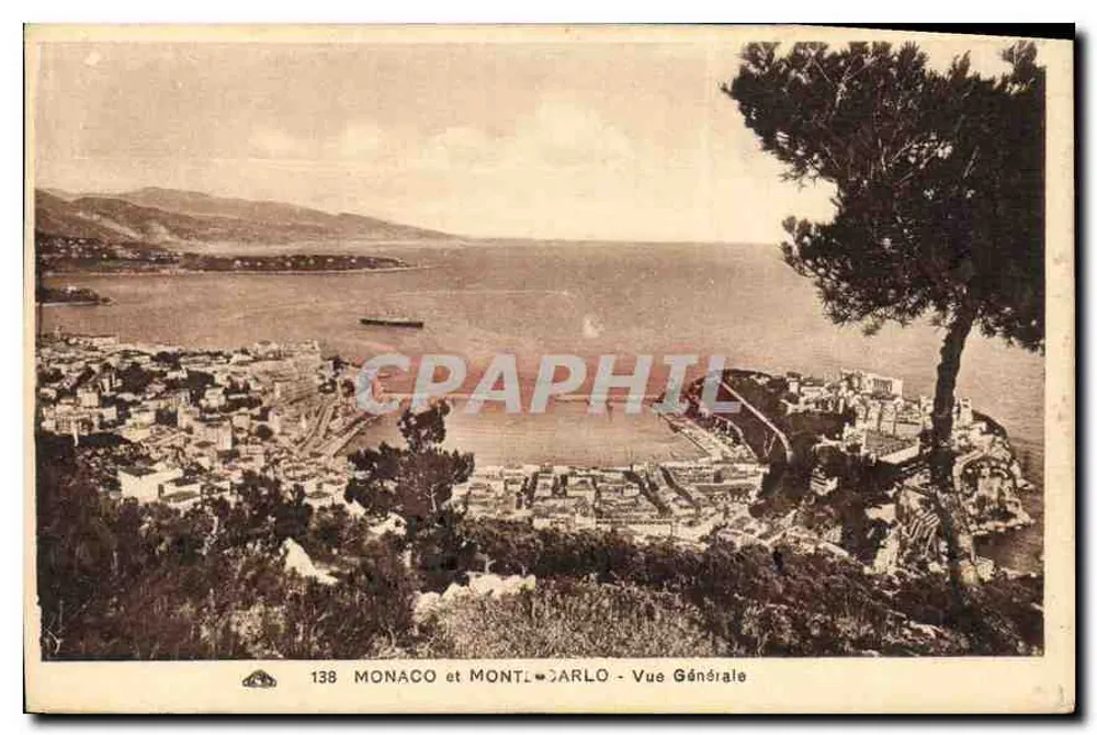Mônaco e Monte-Carlo - Vista Geral — editor Grappey des Arts Photographiques, n° 138 - Frente