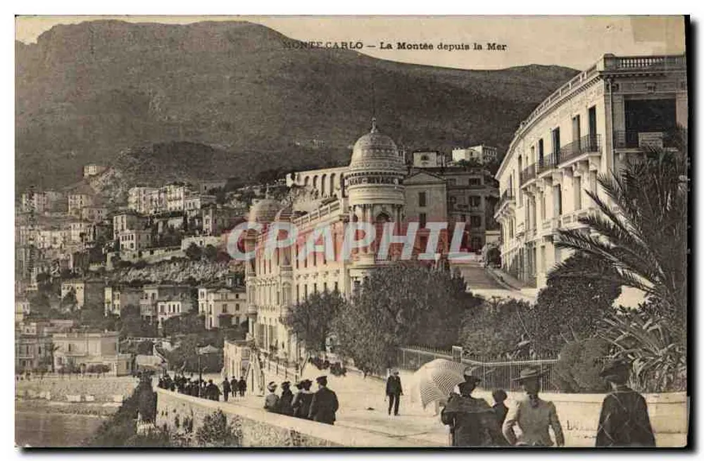 Monte-Carlo — A subida vista do mar — editor não identificado - Frente
