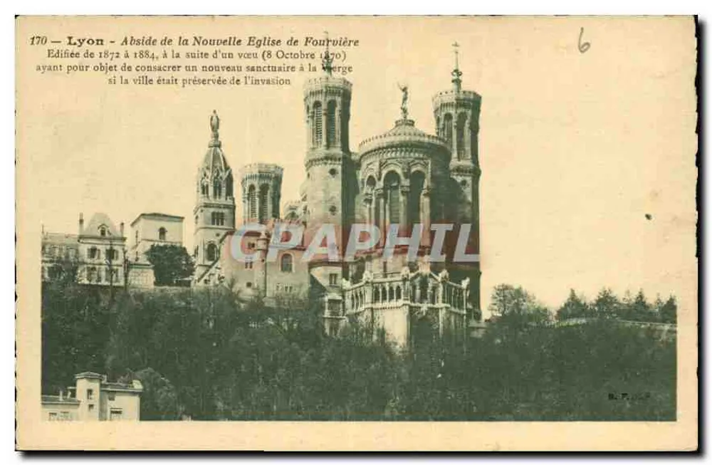 Lyon — Die Apse der Neuen Kirche von Fourvière — B. P. 2 - Vorderseite