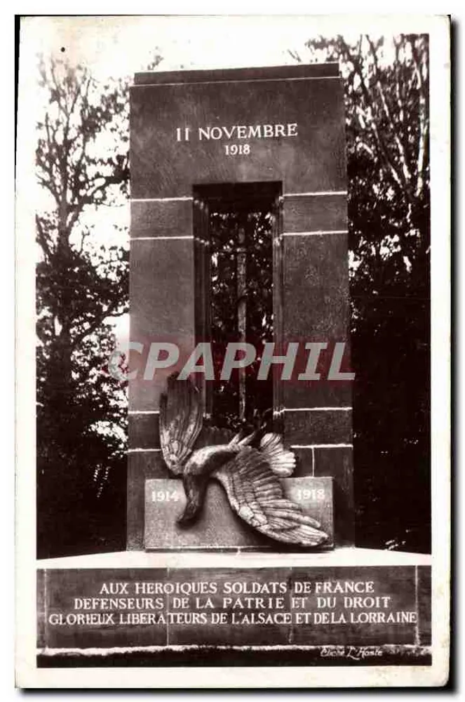 Monumento della Foresta di Compiègne — Clairière dell'Armistizio — Edizione del MATIN da Éd. BRANDT - Recto