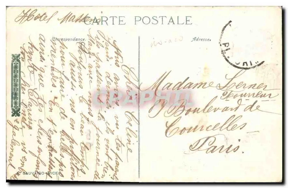 Panorama der Fürstentum Monaco, Aufnahme aus Turbie — N.D. Phot. — 1903 - Rückseite