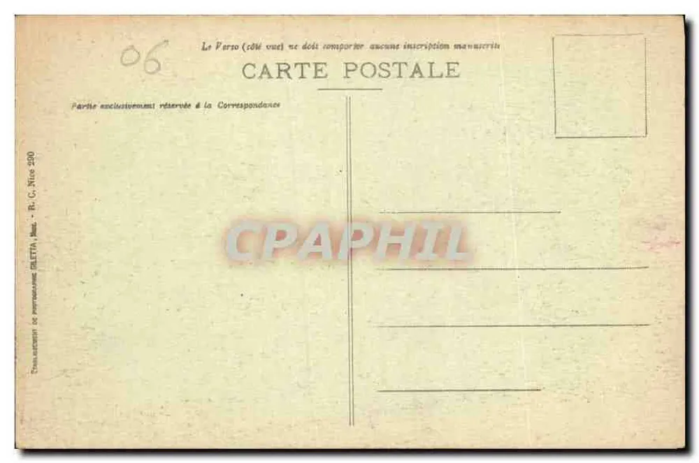 Monaco - A Principalidade e o Cabo Martin — Editor R.C. Nitero 2500 - Verso