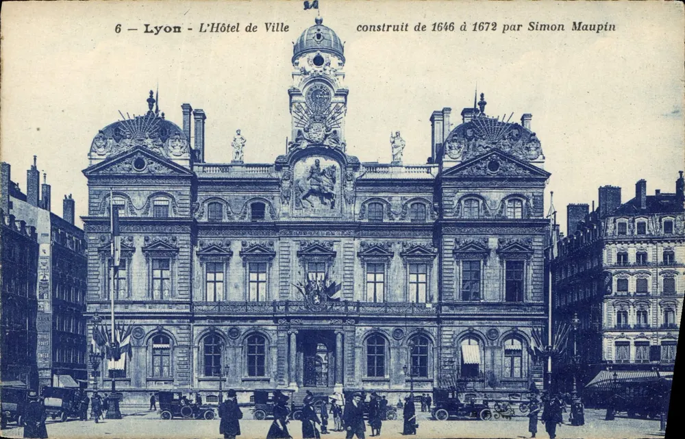 Lyon - Das Rathaus — gebaut von 1646 bis 1672 von Simon Maupin - Vorderseite