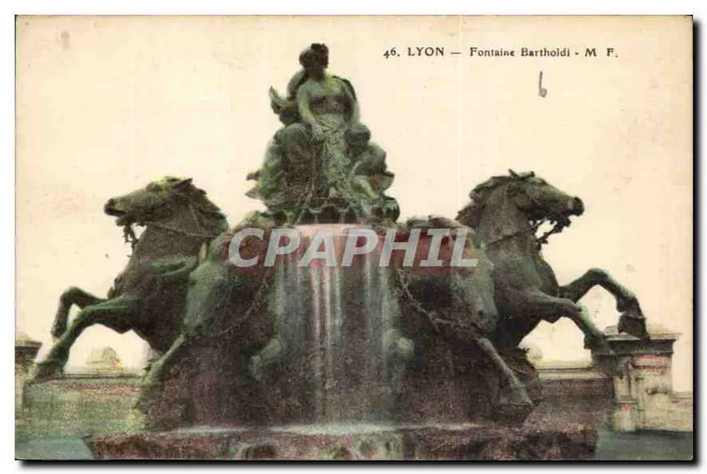 Lyon — Fontaine Bartholdi — M. F. - Frente