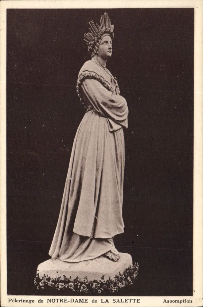 Statue der Jungfrau von La Salette — Auferstehung — Pilgerung — Wallfahrtsstätte La Salette - Vorderseite