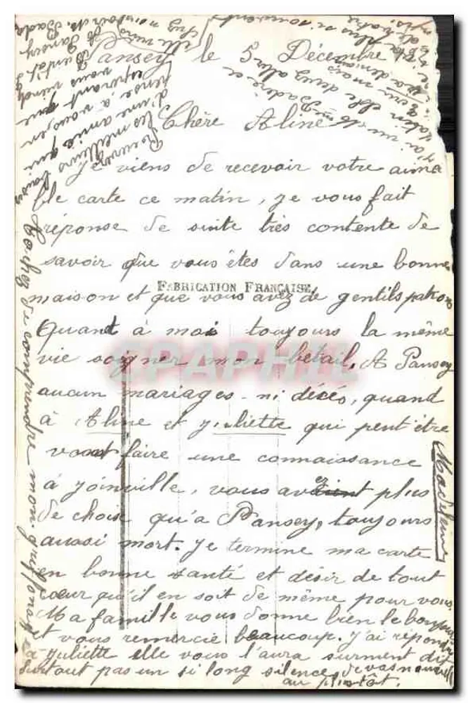 Mulher vestindo um traje listrado segurando um guarda-chuva e um buquê — Paris 645 — editor C. Paris - Verso
