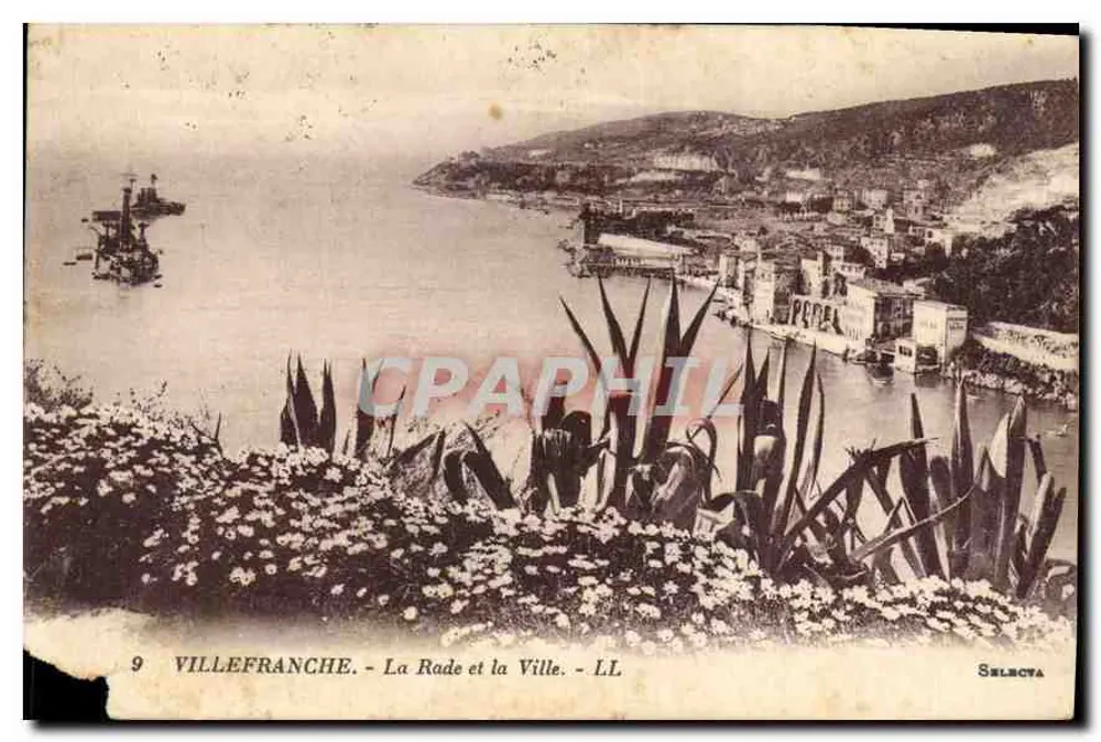 Villefranche — Der Hafen und die Stadt — Selecta - Vorderseite