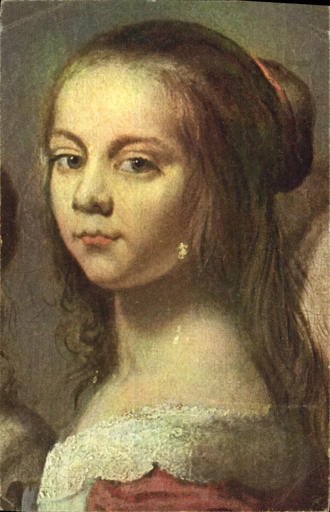 Retrato de jovem — detalhe — Mathieu LE NAIN, Coleção particular - Frente
