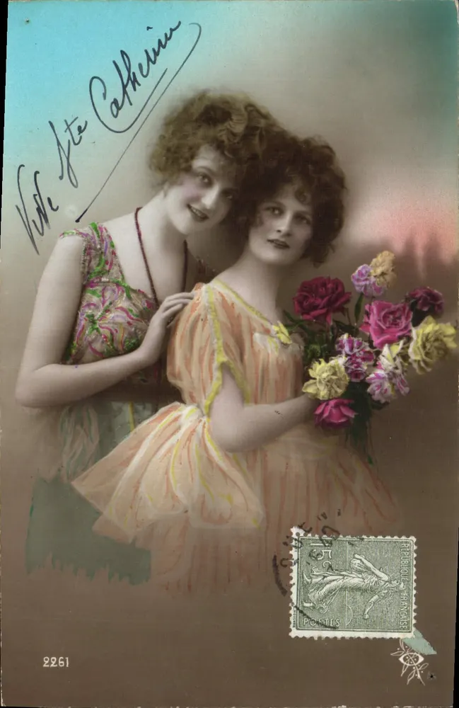 Duas jovens mulheres — retrato — Fabrique Française n°2261 - Frente