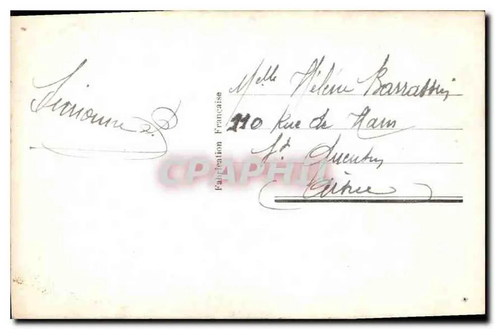 Duas jovens mulheres — retrato — Fabrique Française n°2261 - Verso