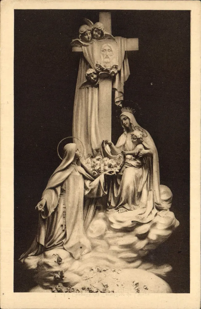 Kapelle der Carmeliter von Listieux — Skulptur über dem Altar — Maitre-Autol - Vorderseite