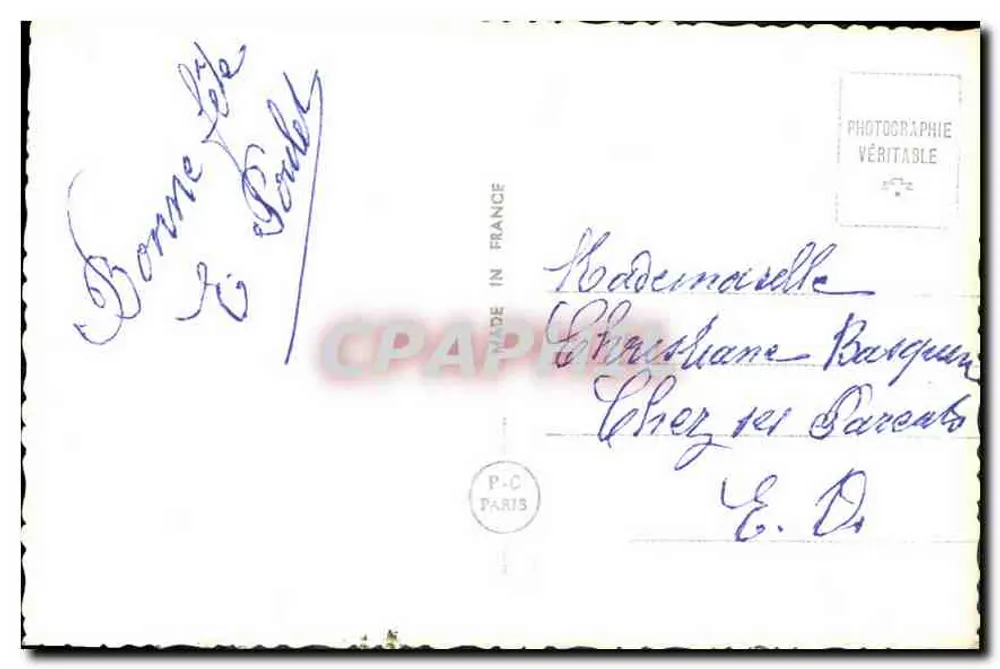 खिले हुए गुलाब लेती महिला — PC PARIS n°6506 - पीछे