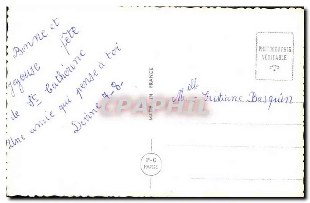Młoda kobieta z różami — S. Catherine — PC Paris 6778 - Rewers