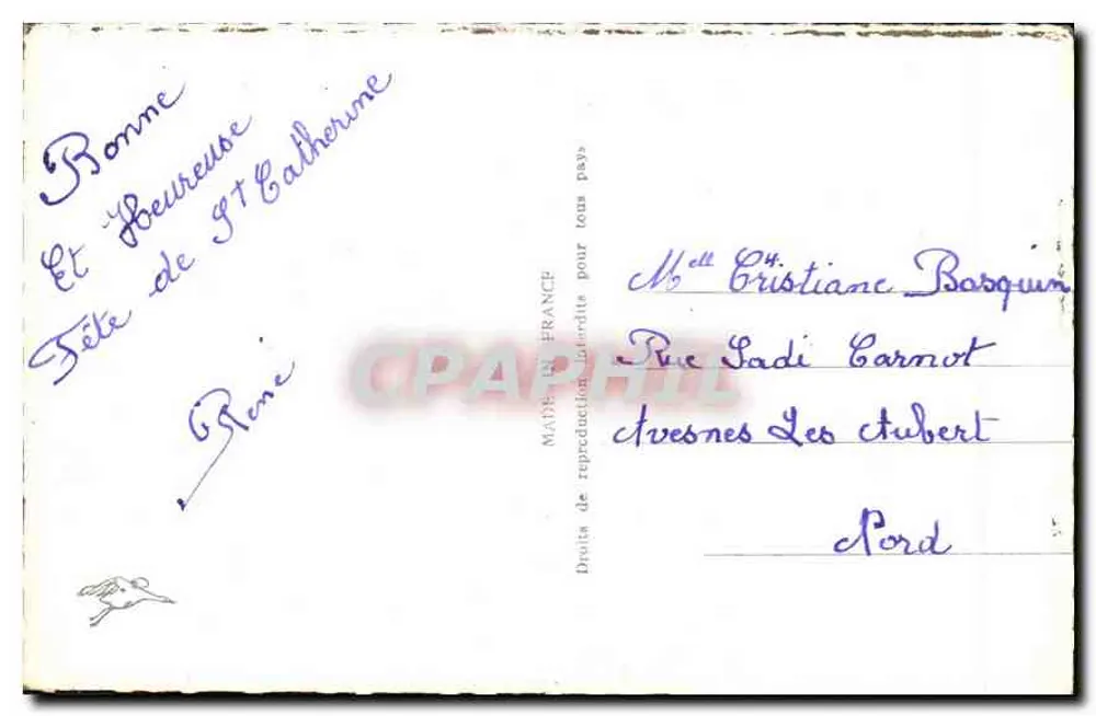 Mulher sorridente com buquê de rosas — n° 407 - Verso