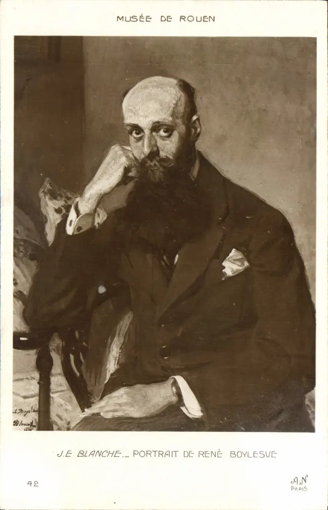 Porträt von René Boylesve — Musée de Rouen — J.E. Blanche, Paris, n°42 - Vorderseite