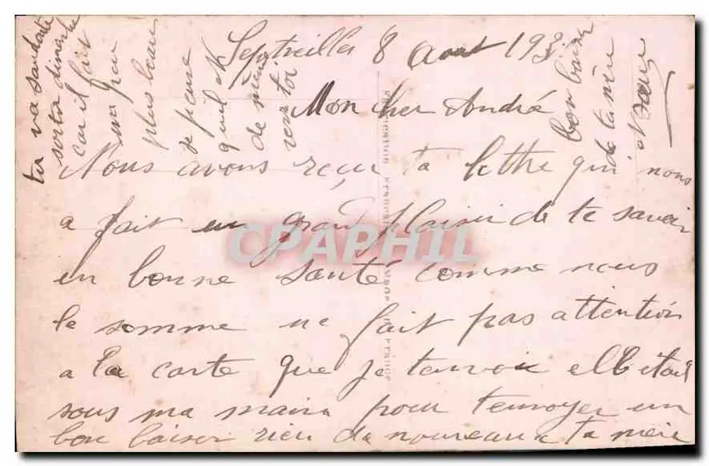 Casal apaixonado — cena de ternura — editor desconhecido - Verso