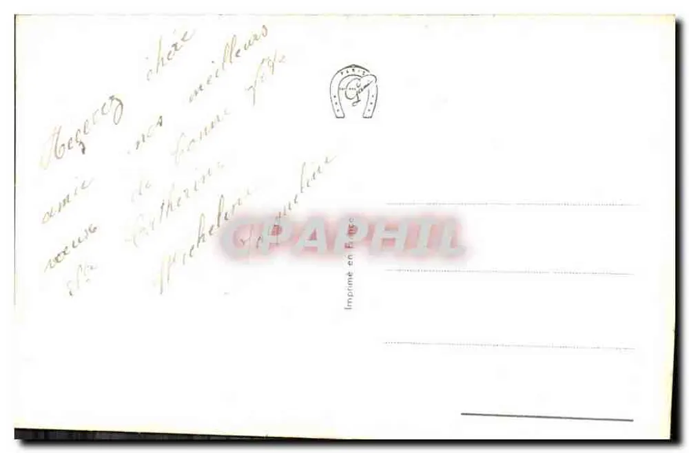 Casal jovem abraçado — cena romântica — editor St. Catherine, número de série não visível - Verso