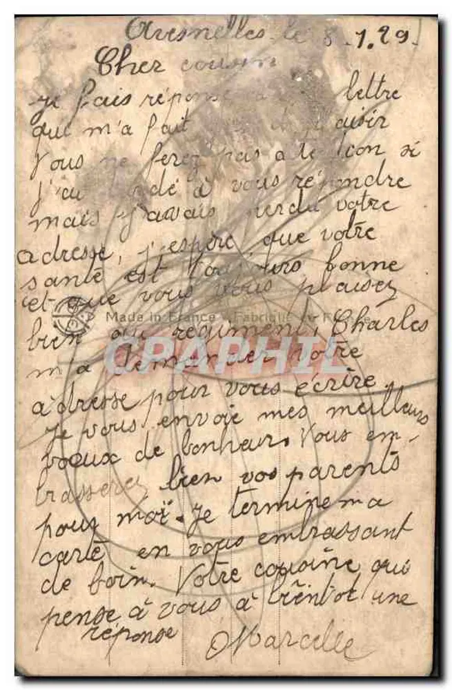 खुश युवा महिला — पोर्ट्रेट — नॉयर, क्रमांक 1426 - पीछे