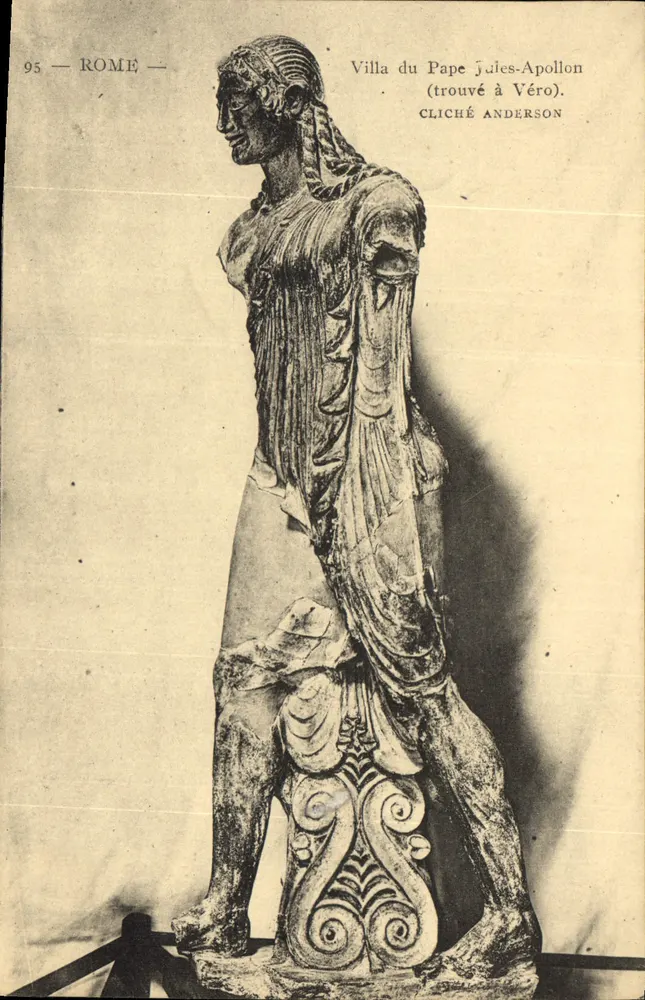 Estátua romana — Villa do Papa Jules-Apollon (encontrada em Véro) — Cliché Anderson - Frente