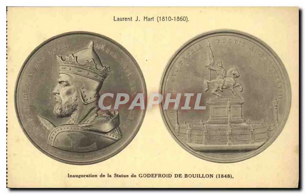 Einweihung der Statue von GODEFROID DE BOUILLON (1848) — Laurent J. Hart (1810-1860) — Verlag Erm. Thill, Brüssel - Vorderseite