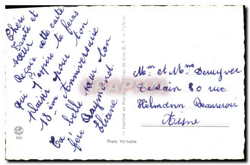 Crianças com cesta de rosas — Foto Verdadeira — Edições de Luce G.P. n°393 - Verso