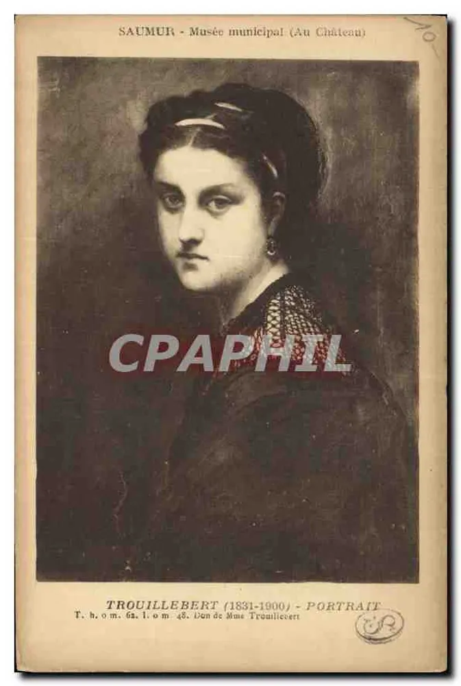 Porträt einer Frau — Städtisches Museum Saumur (Im Schloss) — Trouillebert (1831-1900) — n°10 - Vorderseite