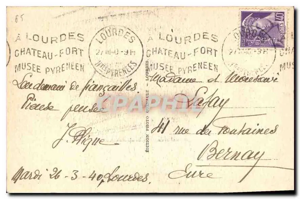 LOURDES - A Basílica e o Gave - Edição Yag, n°25 - Verso