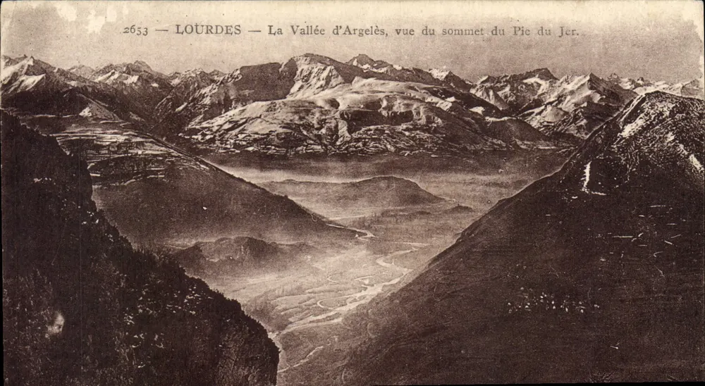 Lourdes — Die Schlucht von Argelès vom Gipfel des Pic du Jer aus gesehen — n° 2653 - Vorderseite