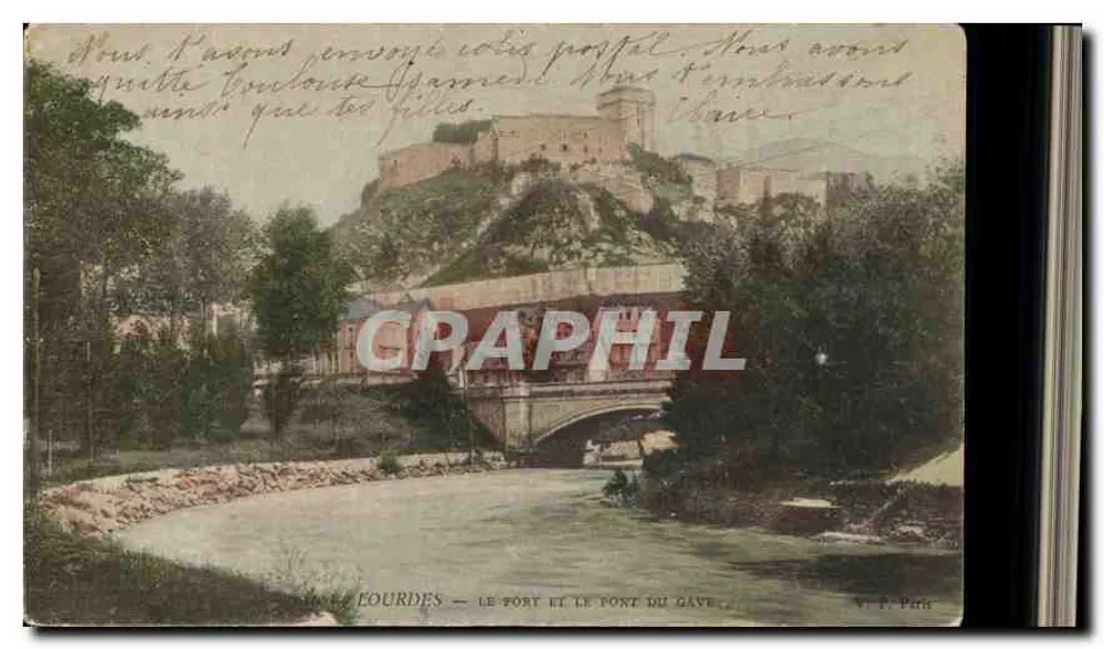 Lourdes — Der Hafen und die Brücke des Gave — V.P. Paris - Vorderseite