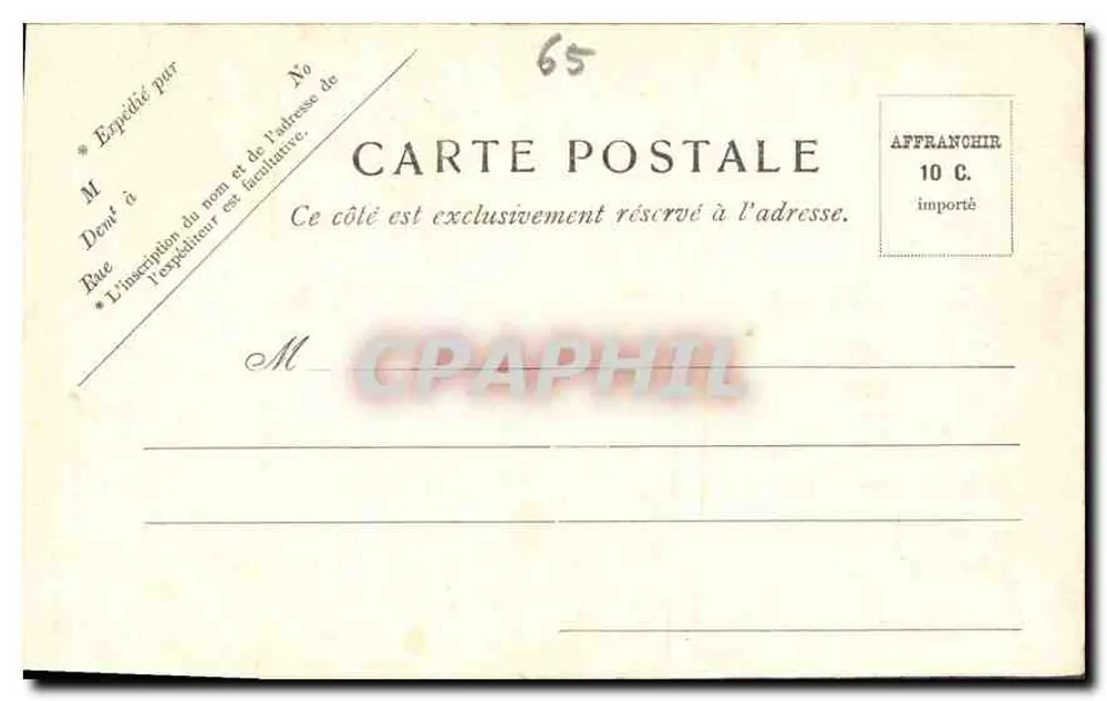 Lourdes — Vista Geral tirada do Pic du Jer — A. Paris - Verso