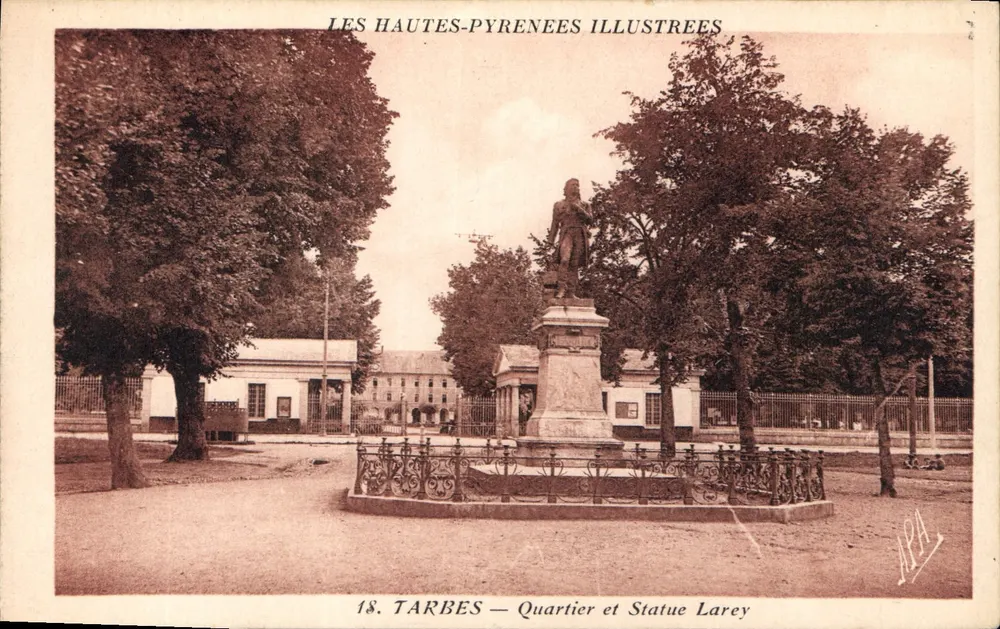Tarbes — Bairro e Estátua Larey — As Altas Pirineus Ilustradas, n°18 - Frente
