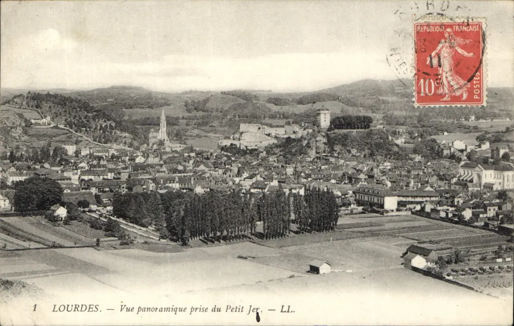 Lourdes — Panoramablick vom Petit Jer — LL. - Vorderseite