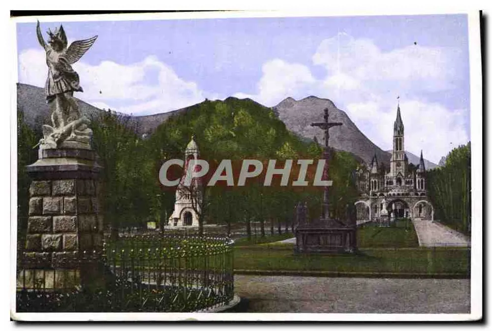 Lourdes — Die Esplanade und die Basilika — S.G.D.G. Französisch - Vorderseite