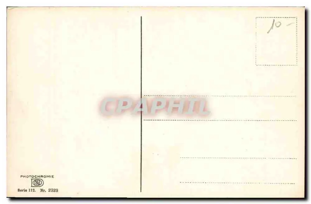 Casa campestre sob as árvores — Série Photochromie 112, n° 2533 - Verso