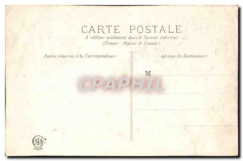 Mulher jovem sorridente — com buquê de flores — editor C.A. Paris - Verso