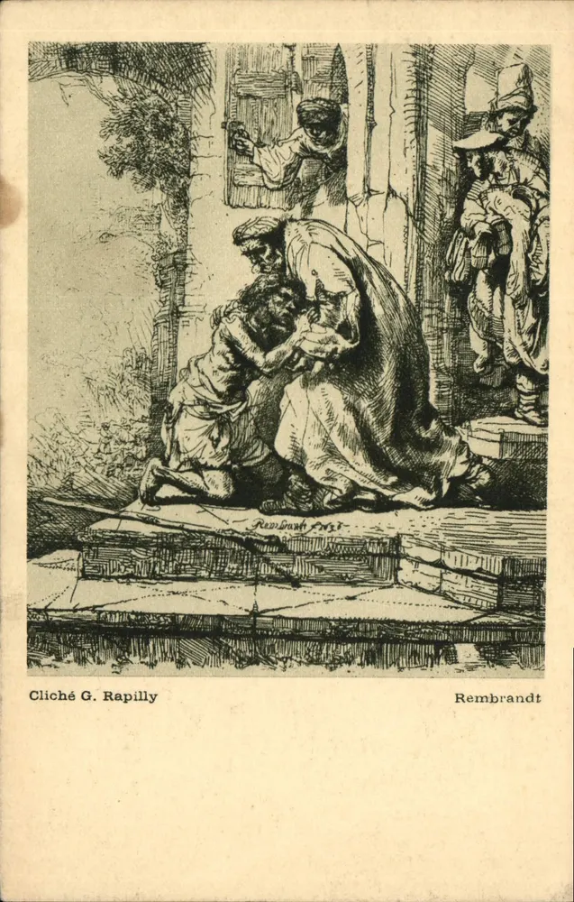 O Retorno do Filho Pródigo — Rembrandt — Cliché G. Rapilly - Frente