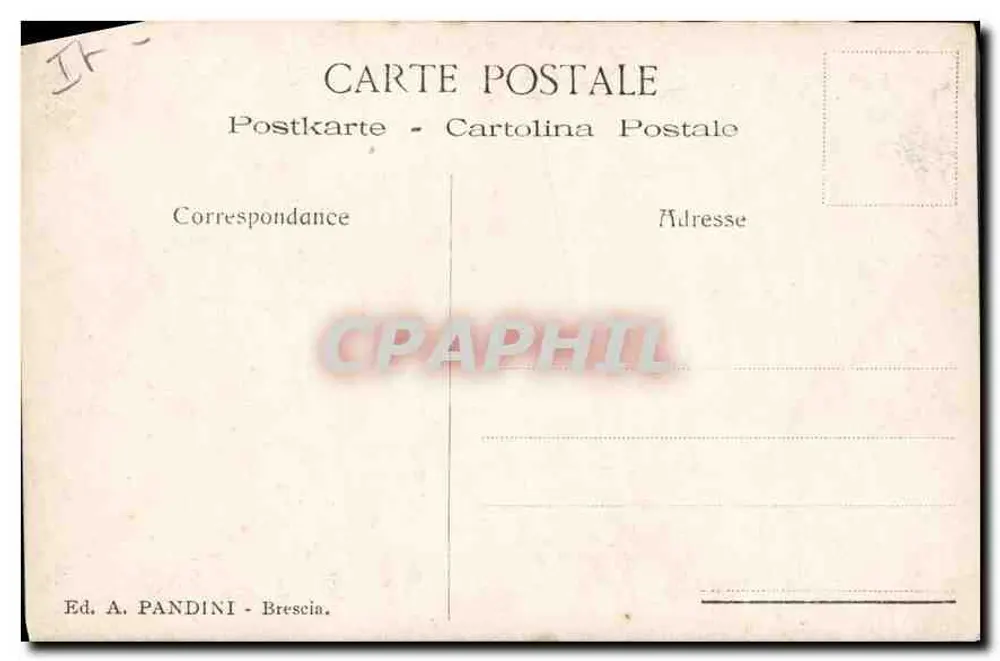 O Retorno do Calvário — cena religiosa — Ed. A. Pandini, Brescia - Verso