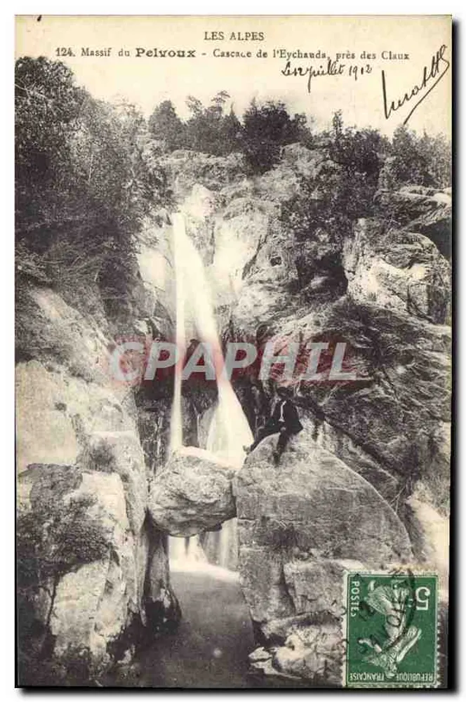 Cascades de l'Eychanda - Massif du Pelvoux — Die Alpen — unbekannter Verlag, Nr. 124 - Vorderseite
