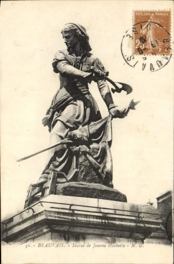 Beauvais — Statua Jeanne Hachette — N.G. - Awers