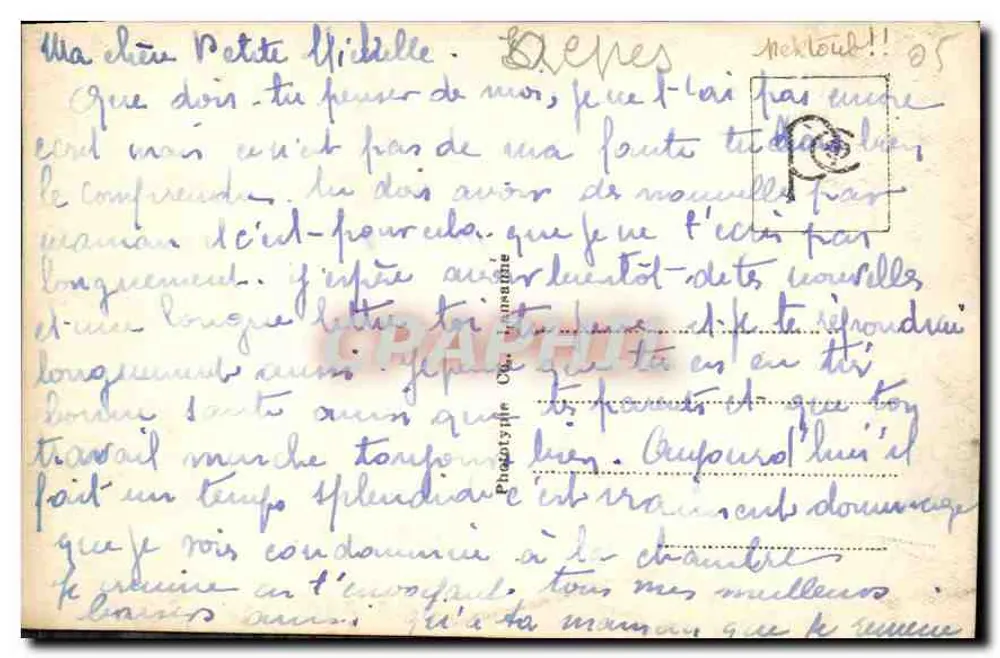 Salleve — Cadeia do Monte Branco e mar de neblina — n°7039 - Verso