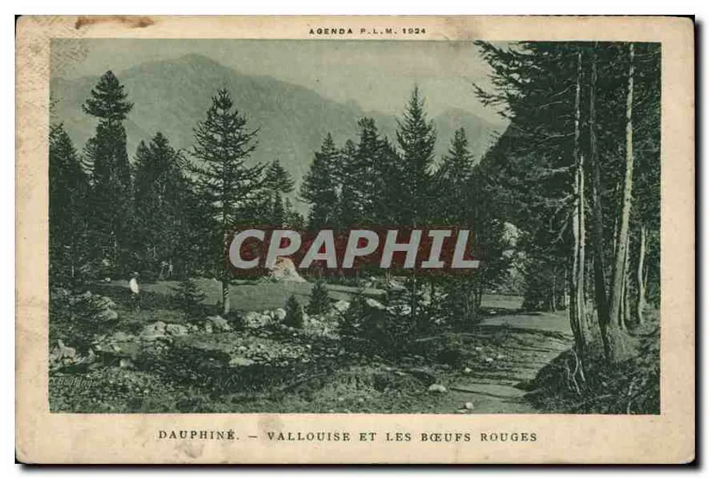 Dauphiné - Vallouise und die Bœufs Rouges — Agenda P.L.M. 1924 - Vorderseite