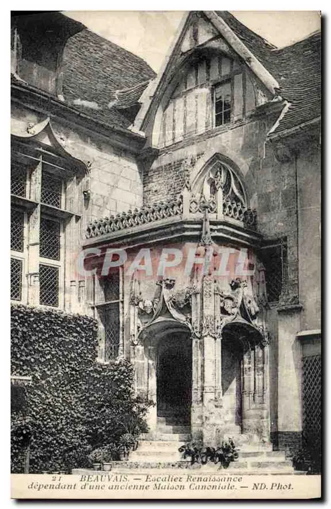Beauvais — Renaissance-Treppe, gehörend zu einem alten Kanonikat — ND. Fot. - Vorderseite