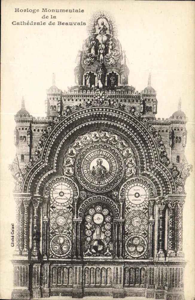 Monumentale Uhr der Kathedrale von Beauvais — Cliché Coisal - Vorderseite