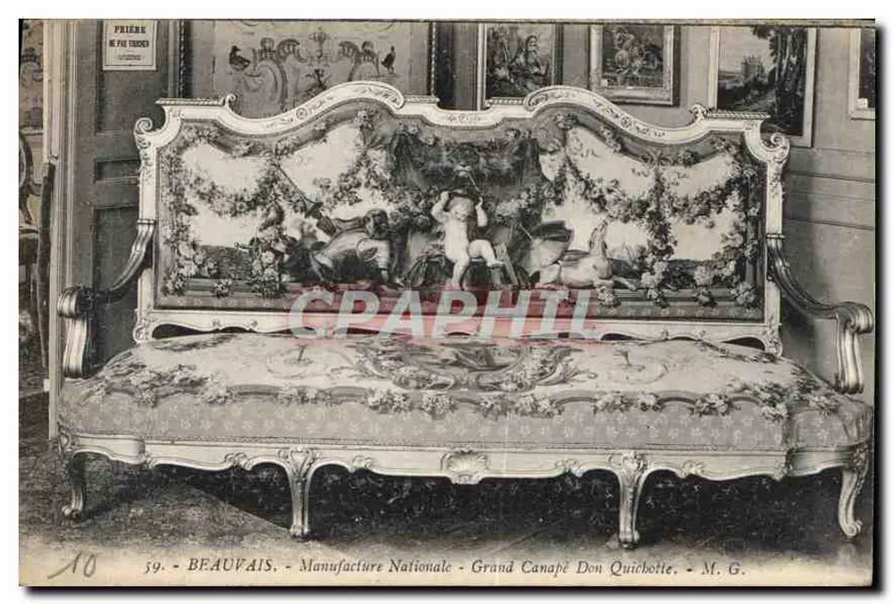 Großer Sofa Don Quichotte — Nationale Manufaktur — M. G. — Bitte Dateien erstellen - Vorderseite