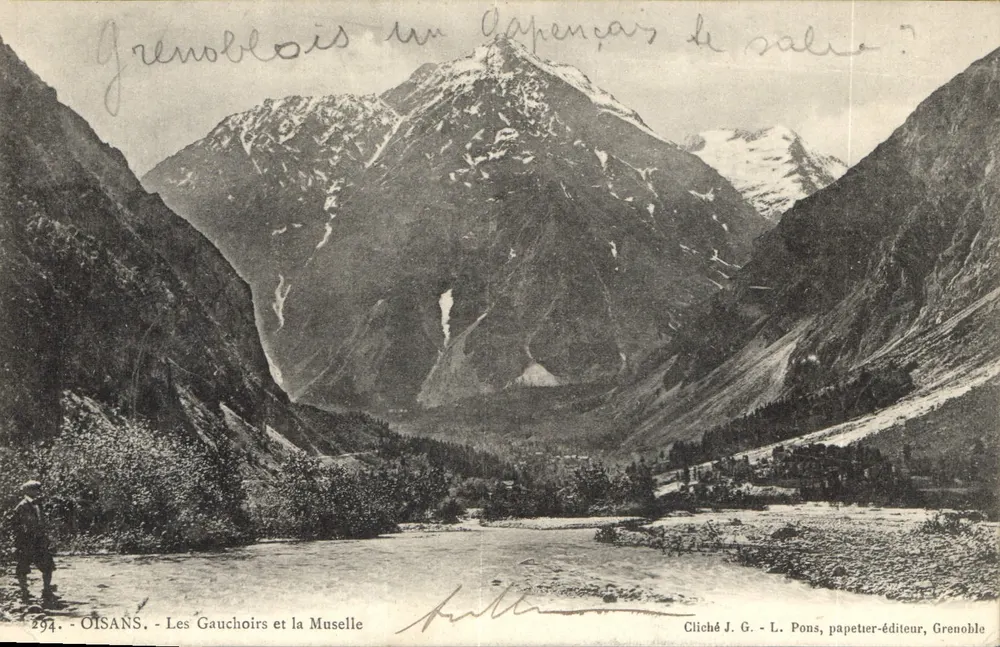 Oisans - Les Gauchoirs und die Muselle — Foto von J. G. - L. Pons, Papierhersteller-Verlag, Grenoble - Vorderseite