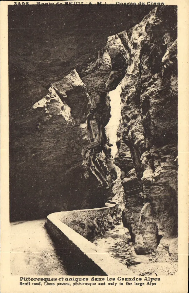 Gorges van Cians — Route van Beuil (A.M.) — J. Gilletta et Cie, Nizza - Voorkant