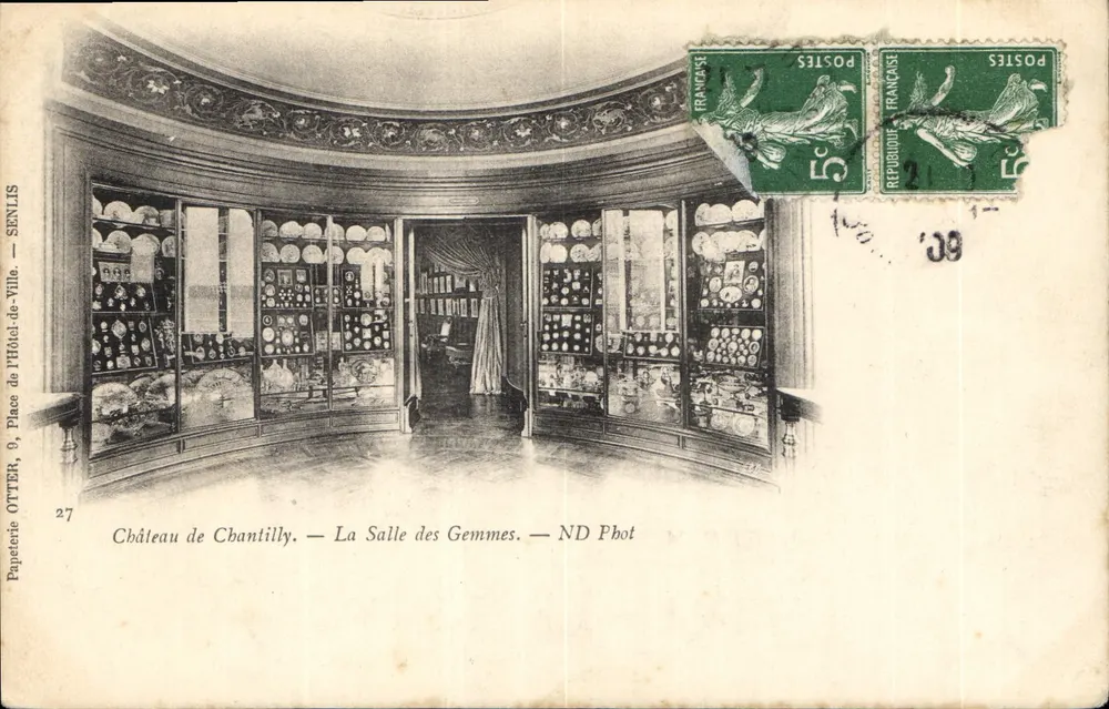 Castello di Chantilly — La Sala dei Gemmi — Papeterie Otter, Senlis - Recto